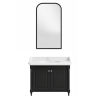 Meuble de salle de bain JACOB DELAFON Cléo 1889 Gris Intense + plan vasque 1 trou + miroir + mitigeur