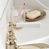 Meuble de salle de bain JACOB DELAFON Cléo 1889 Gris Intense + plan vasque 1 trou + colonne droite + mitigeur