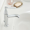 Meuble de salle de bain JACOB DELAFON Cléo 1889 Gris Intense + plan vasque 1 trou + colonne droite + miroir + mitigeur