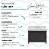 Meuble de salle de bain JACOB DELAFON Cléo 1889 Gris Intense + plan vasque 3 trous + mélangeur