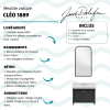 Meuble de salle de bain JACOB DELAFON Cléo 1889 Gris Intense + plan vasque 3 trous + miroir + mélangeur