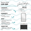 Meuble de salle de bain JACOB DELAFON Cléo 1889 Gris Intense + plan vasque 3 trous + miroir + mélangeur