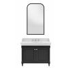 Meuble de salle de bain JACOB DELAFON Cléo 1889 Gris Intense + plan vasque 3 trous + miroir + mélangeur
