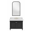 Meuble de salle de bain JACOB DELAFON Cléo 1889 Gris Intense + plan vasque 3 trous + miroir + mélangeur