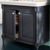 Meuble de salle de bain JACOB DELAFON Cléo 1889 Gris Intense + plan vasque 3 trous + miroir + mélangeur