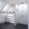 Cloison de douche avec réseau d’eau froide et chaude WEDI Sanwell XS