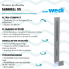 Cloison de douche avec réseau d’eau froide et chaude WEDI Sanwell XS