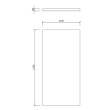Panneau d'extension pour receveur 120 x 60 x 4 cm WEDI Fundo Solido