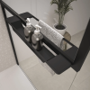 Paroi de douche KINEDO Walk-in Solo Z noir mat étagère