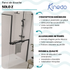 Paroi de douche KINEDO Walk-in Solo Z noir mat infos