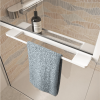 Paroi de douche KINEDO Walk-in Solo Z blanc mat porte-serviette