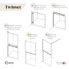 Paroi de douche KINEDO Walk-in Twinset en 2 parties avec verre anticalcaire montage