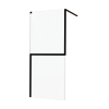 Paroi de douche KINEDO Walk-in Twinset en 2 parties avec verre anticalcaire noir mat