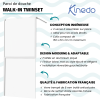 Paroi de douche KINEDO Walk-in Twinset en 2 parties avec verre anticalcaire blanc mat infos