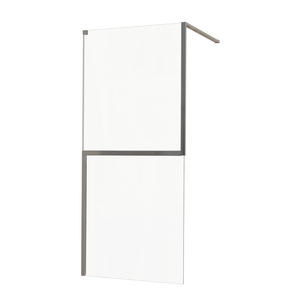 Paroi de douche KINEDO Walk-in Twinset en 2 parties avec verre anticalcaire chromé