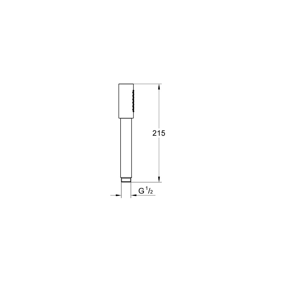 Dimensions douchette a main 1 jet  Grohe Sena Stick