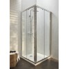Pack douche avec receveur 90 x 90 cm, colonne douche Brigitte et paroi de douche accès d'angle Serenity Jacob Delafon