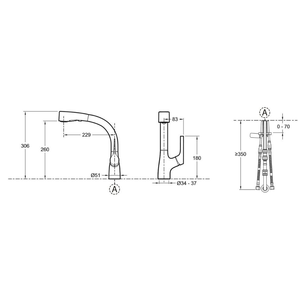 Schema de cotes Elate Jacob Delafon