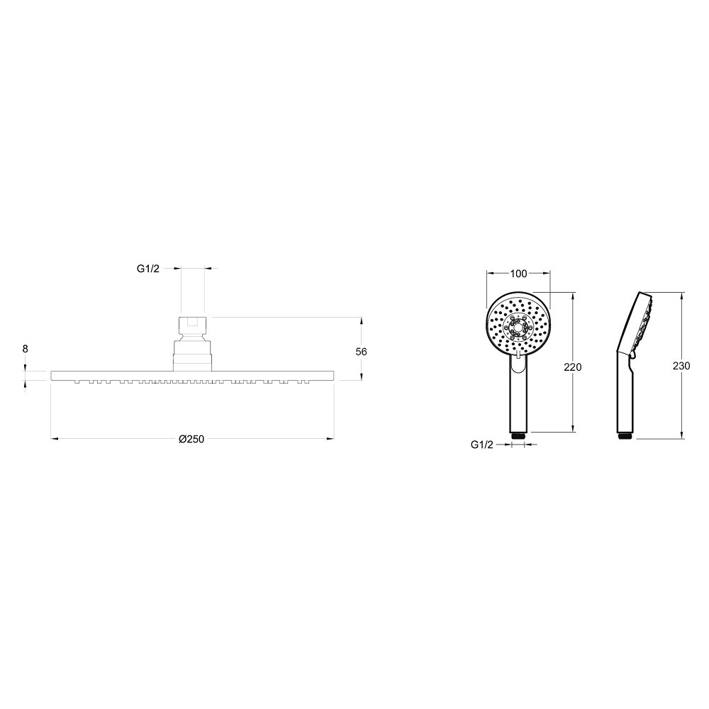 dimension douchette jacob delafon ensemble douche mitigeur thermostatique encastrable modulo rond