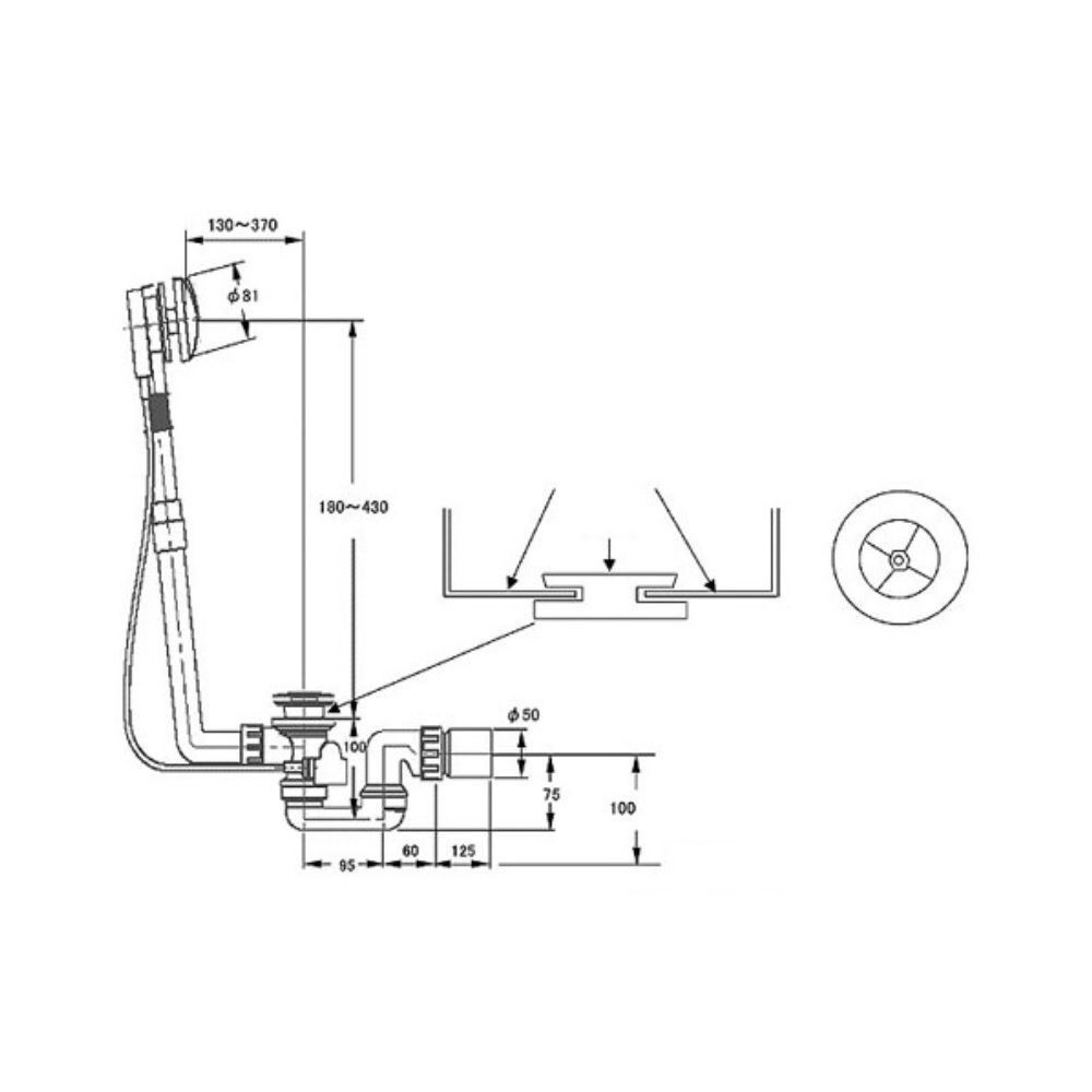 Vidage baignoire Villeroy et Boch U90950461 - Batinea.com