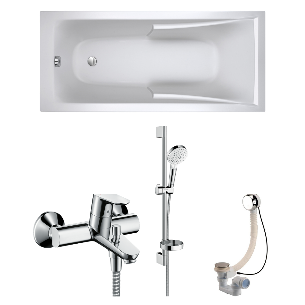 Baignoire corvette jacob delafon + mitigeur mural Hansgrohe
