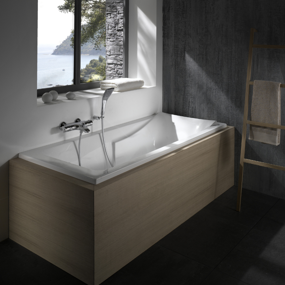 Baignoire corvette jacob delafon + mitigeur mural Hansgrohe
