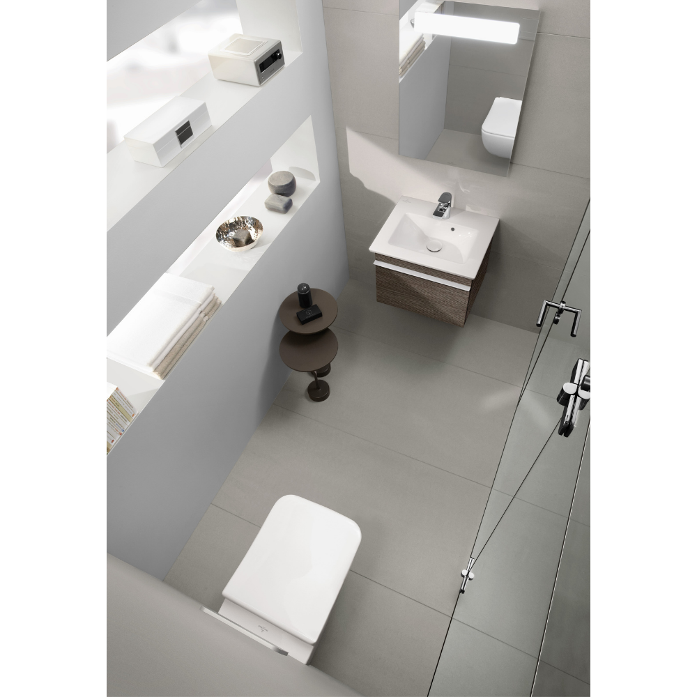 Lave-mains rectangulaire Villeroy et Boch Venticello 50x42 avec trop-plein ambiance 