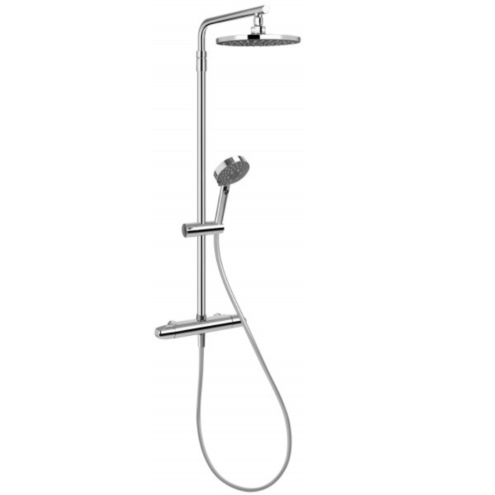 Colonne de douche 5 jets Jacob Delafon Brive fond blanc 