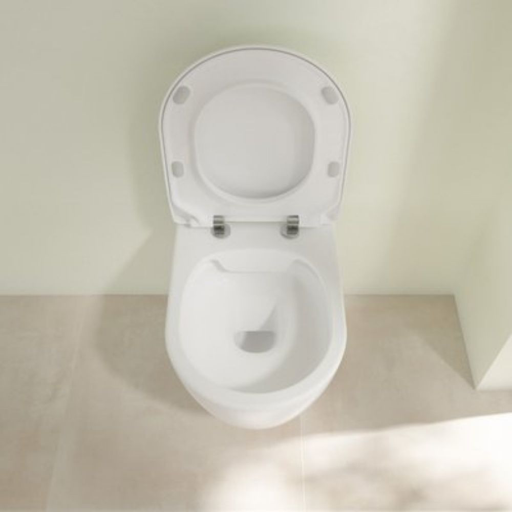 Vue de haut pack WC modèle suspendu Villeroy&Boch Avento Blanc