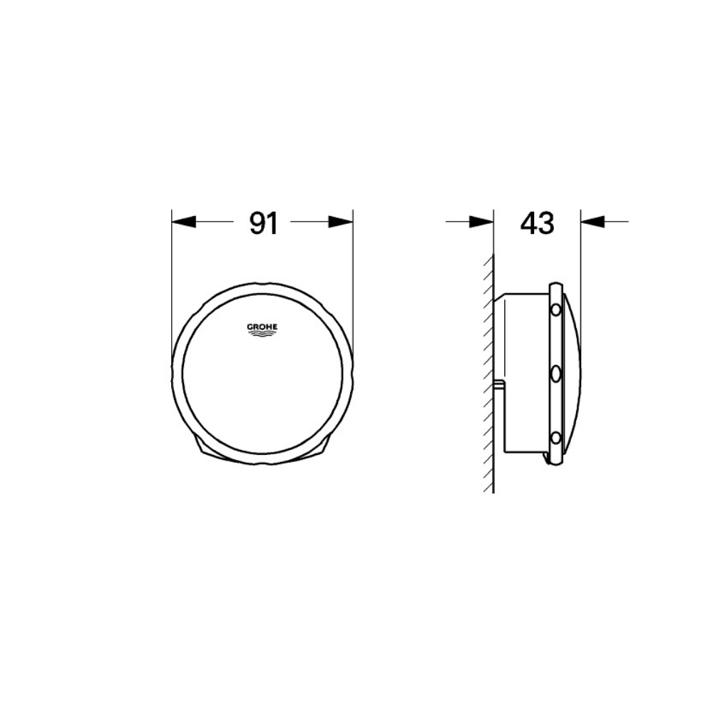Grohe 19952000 - Remplissage baignoire par trop plein Grohe