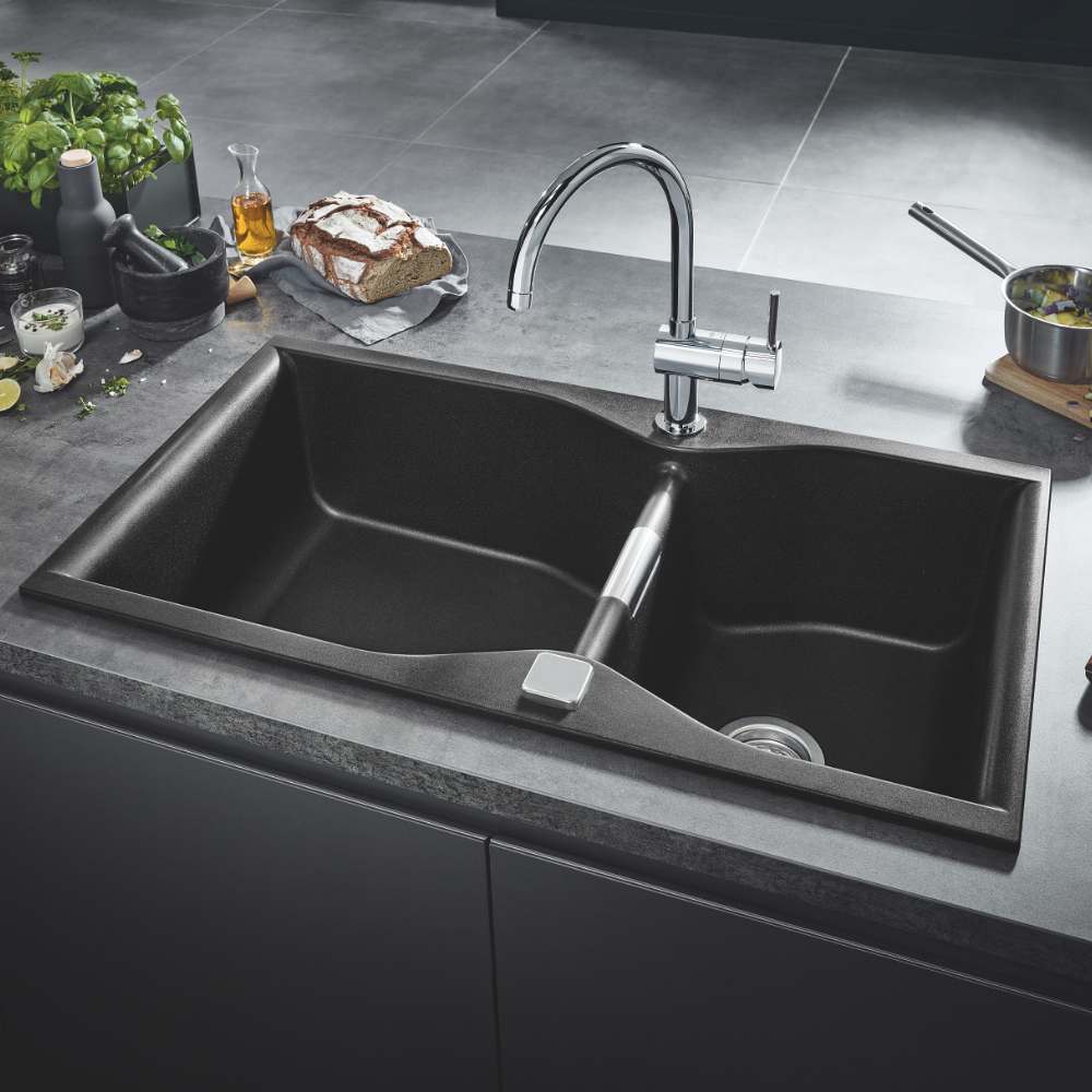 Dimensions Grohe Minta mitigeur évier - Hauteur robinet cuisine Grohe Minta