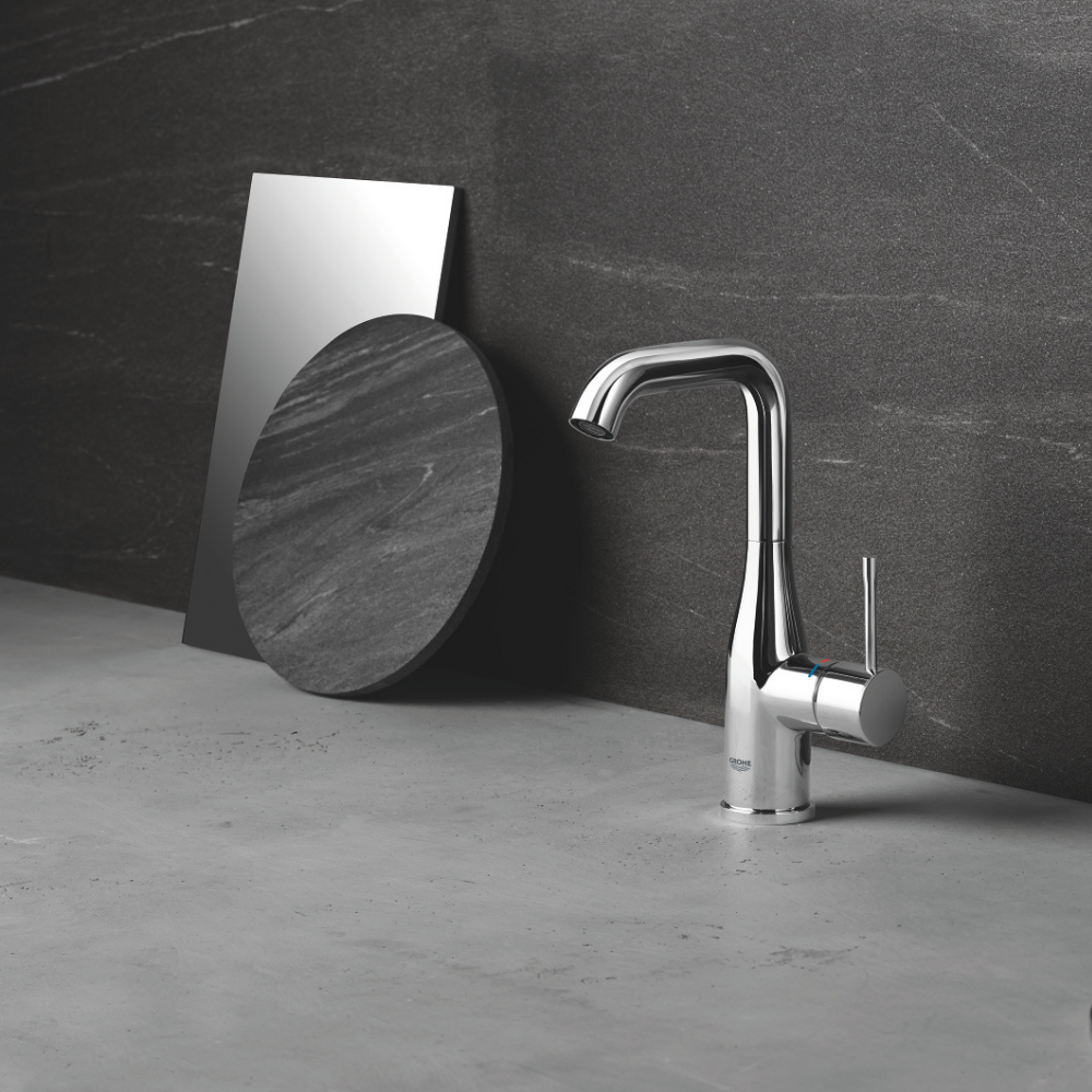 Dimensions mitigeur lavabo salle de bain grohe Essence bec haut taille L - Batinea - OGS Distribution
