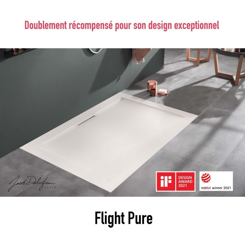 Receveur Flight Pure 170x90 antidérapant Jacob Delafon  fond ambiance 