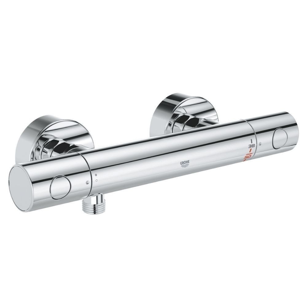 Mitigeur thermostatique douche Grohe Grohtherm + barre de douche + porte savon + douchette Tempesta