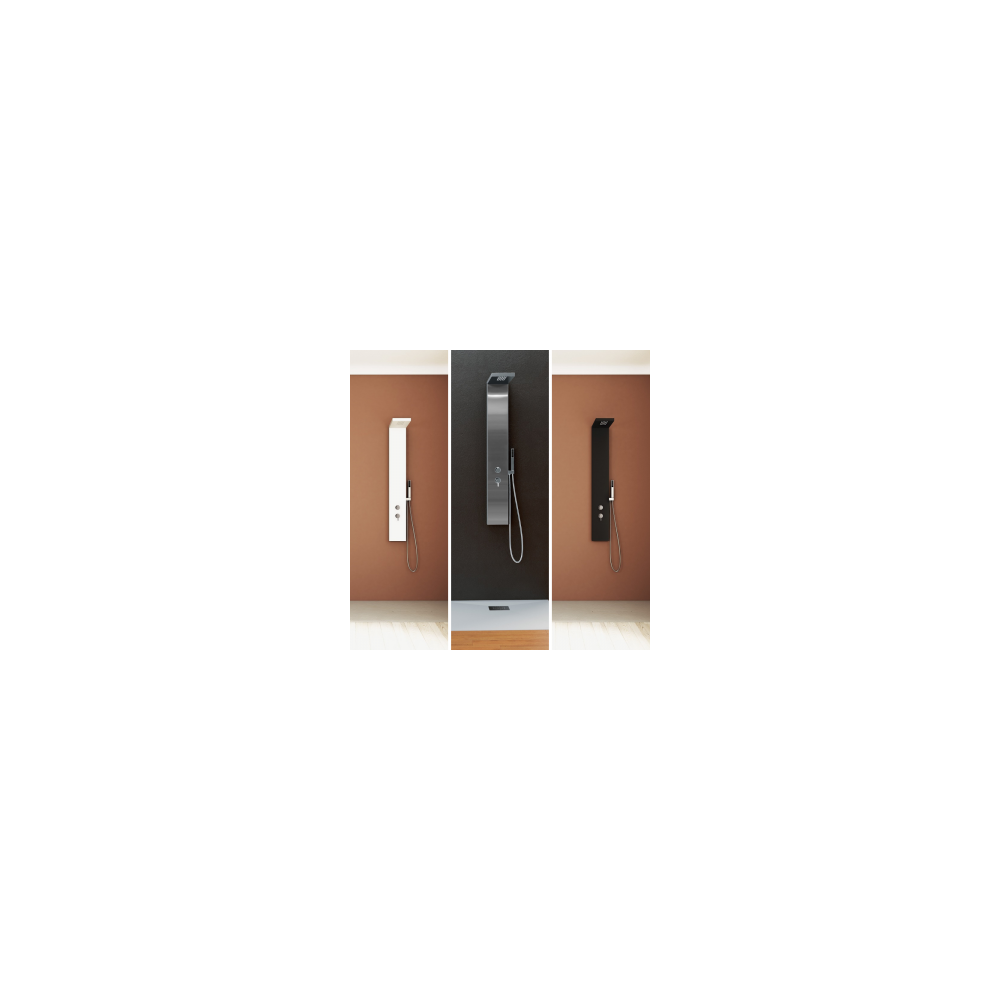 Colonne douche laqué noir mat Kinedo Aquastyle ambiance 