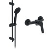 Pack mitigeur douche mécanique mural 2 trous Jacob Delafon Aimé noir complet