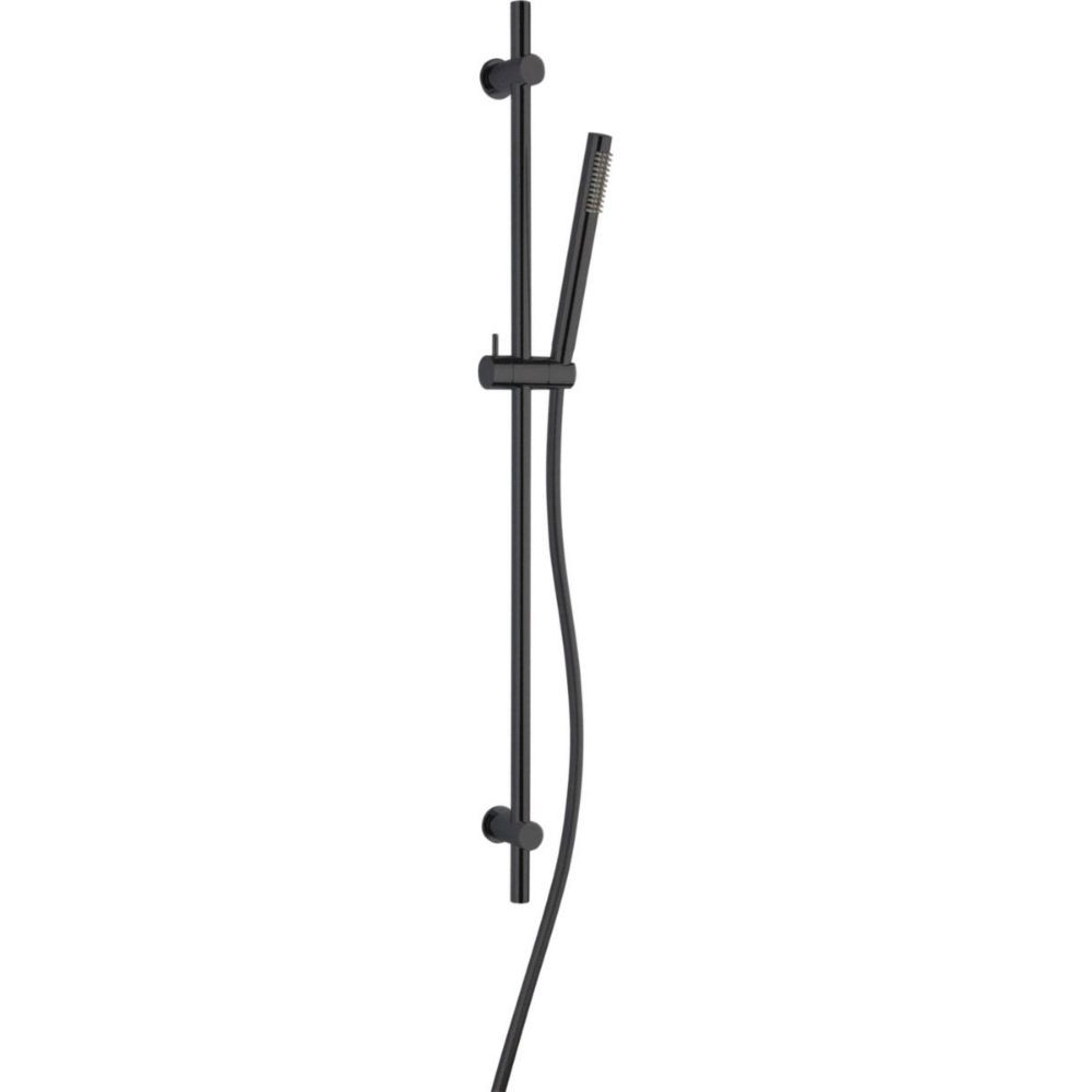 Barre de douche complète Paini Cox 90 cm noir brossé