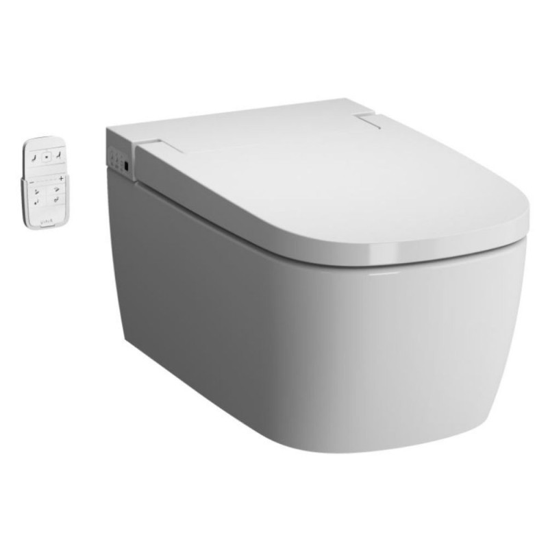 WC suspendu v-care basic Vitra lavant sans bride + abattant