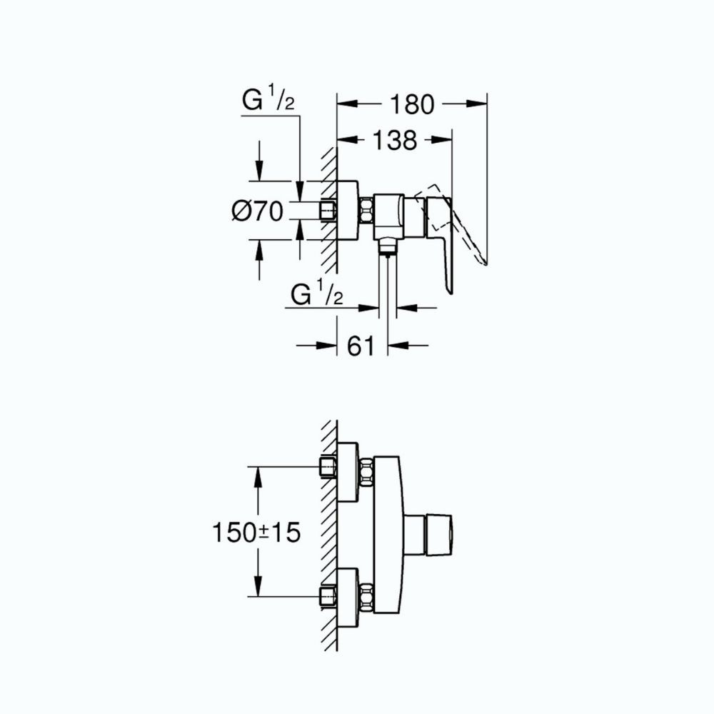 Mitigeur douche Grohe Start 2021 monocommande 23205002 