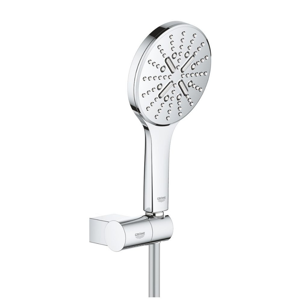 Ensemble de douche, avec douchette 3 jets et support de douche ajustable GROHE Rainshower SmartActive 130