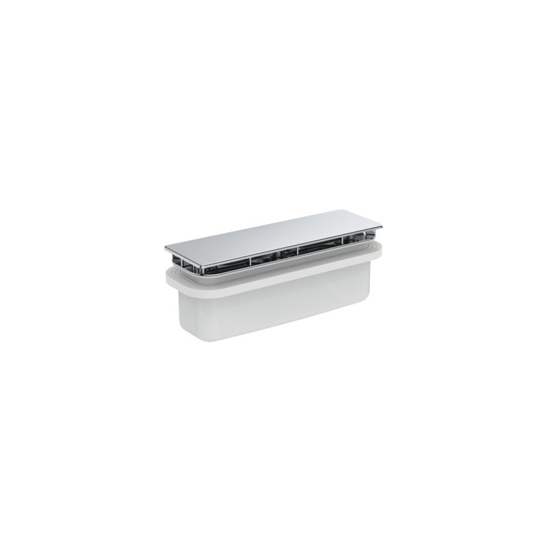 Bonde et cache chromé IDEAL STANDARD Rectangulaire pour receveur Ultra Flat New