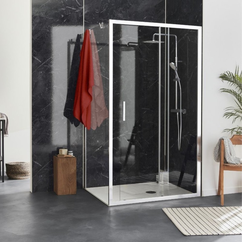 paroi de douche l'ingénieuse en angle jacob delafon