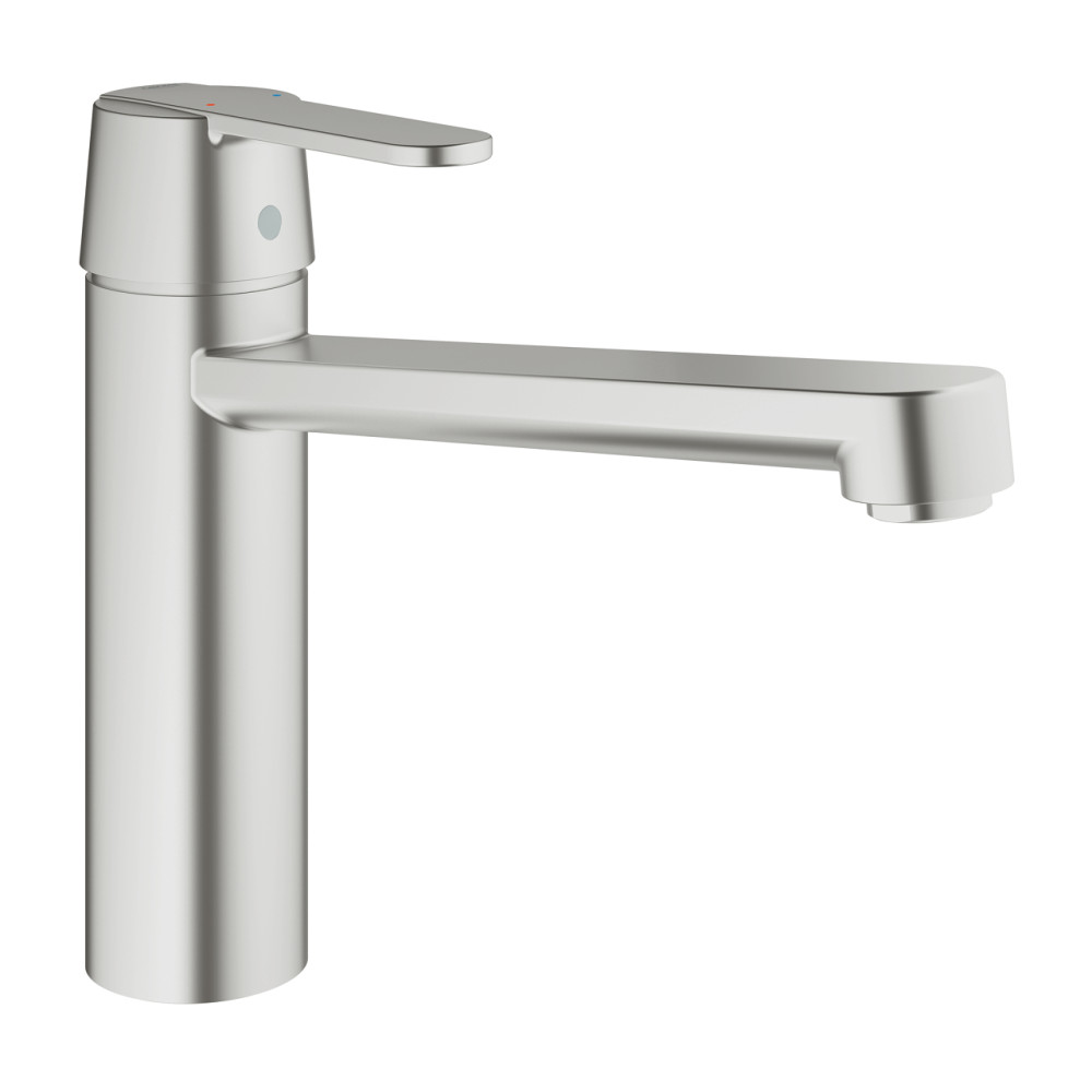 30196DC0 Mitigeur cuisine GROHE Get Bec bas Supersteel