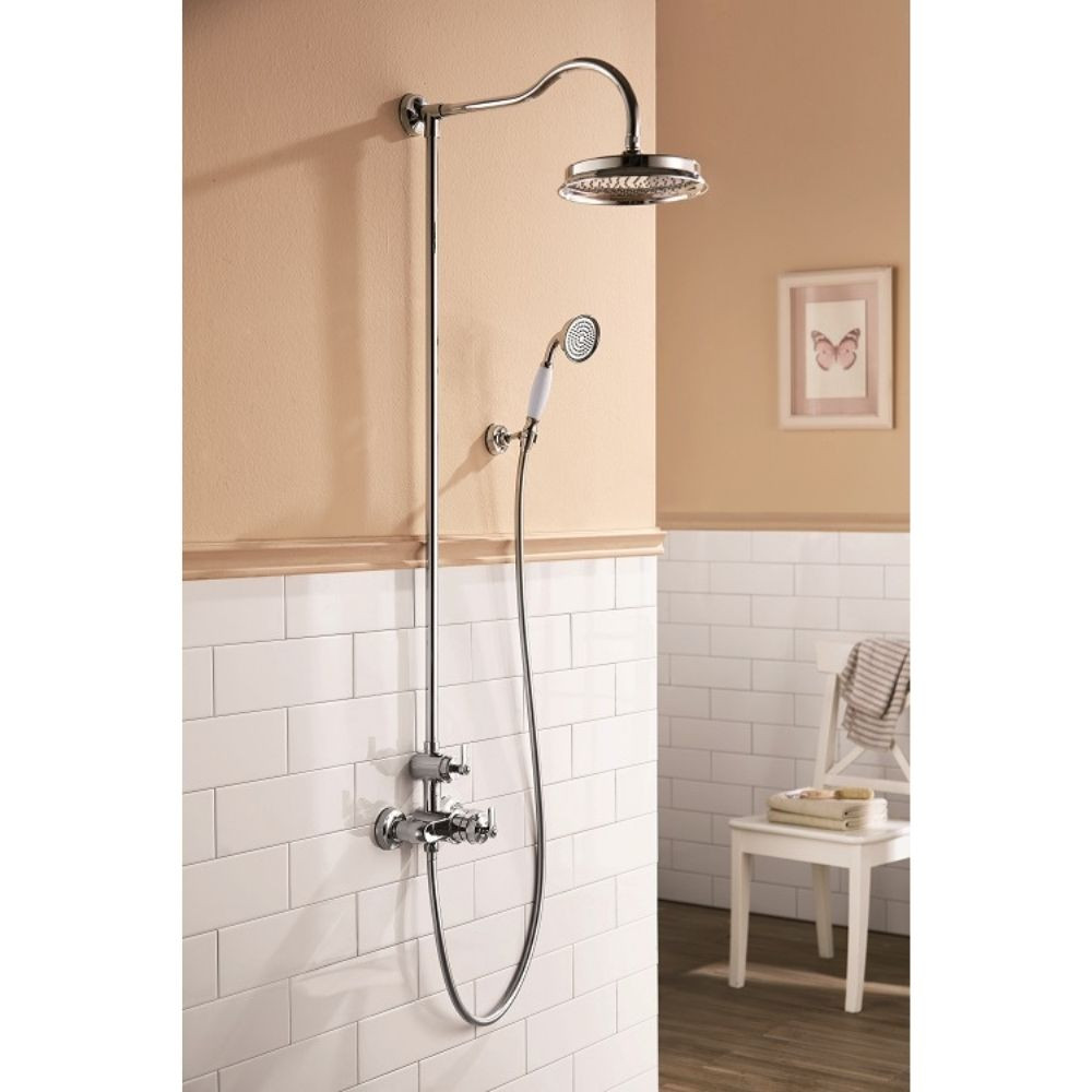 909CR675 ambiance    Colonne douche thermostatique rétro recoupable Paini Lady's Chrome