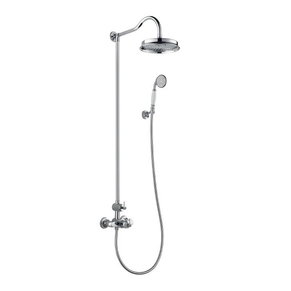 909CR675     Colonne douche thermostatique rétro recoupable Paini Lady's Chrome