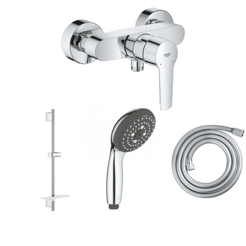 26599000_28745001_26031000_24208002 Mitigeur de douche GROHE Start 2021 chrome avec douchette 3jets Vitalio Start 100,