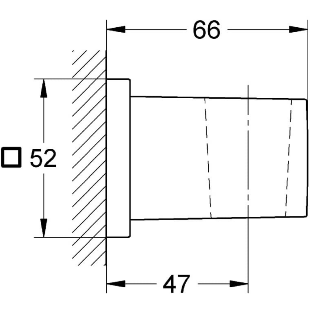 27505001_27693000_26595000 schéma technique du support mural cube Grohe Euphoria pour douchette