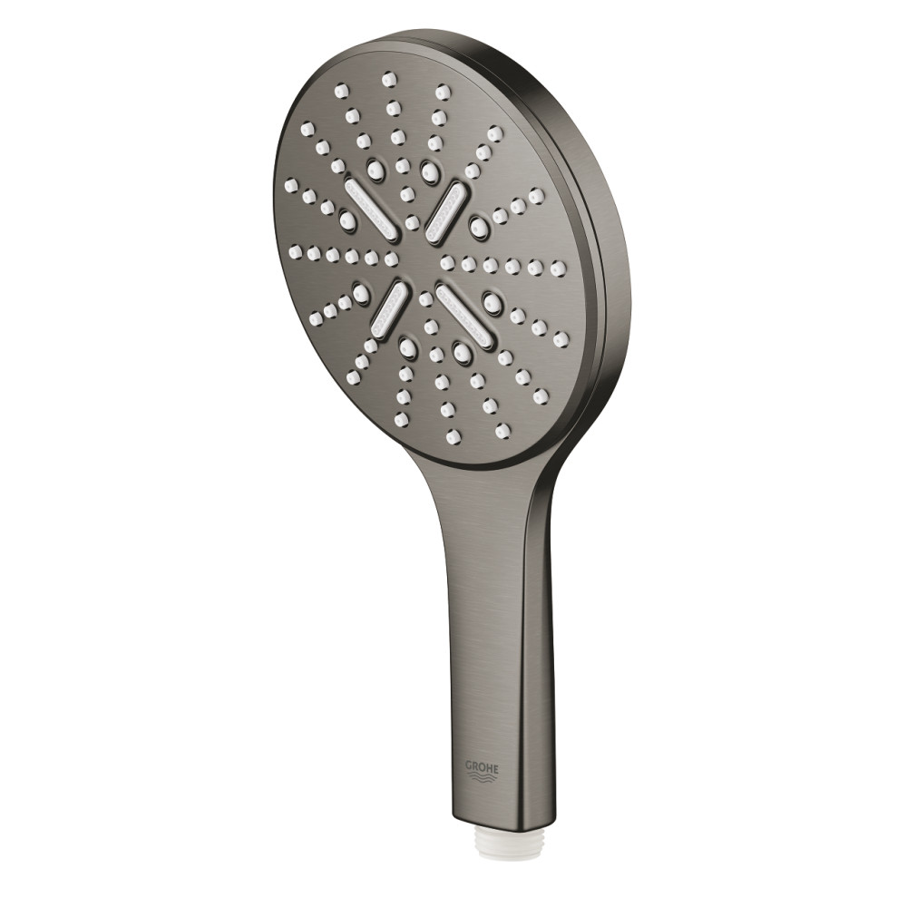 26574AL0 photo de droite pour la douchette 3 jets Grohe Rainshower smartactive 130 Hard Graphite Brossé 