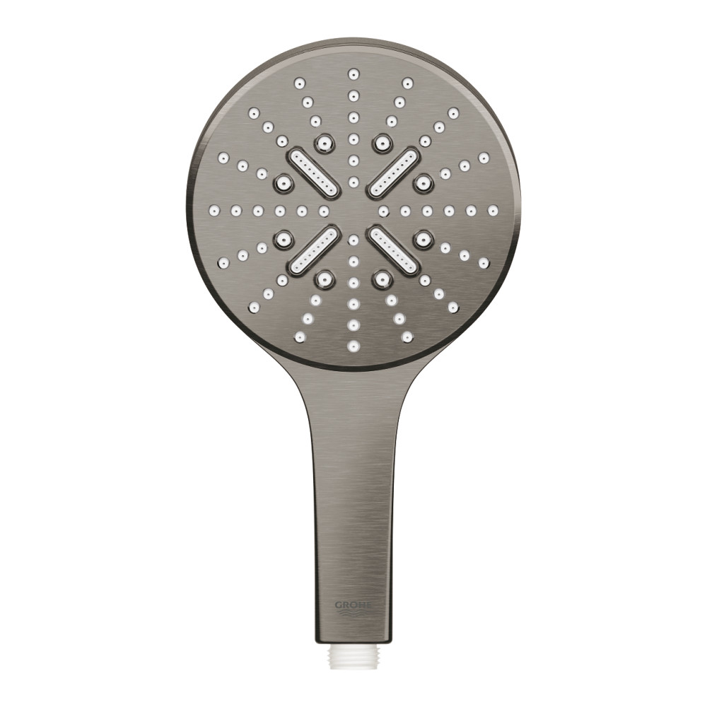 26574AL0 photo de face pour Douchette 3 jets Grohe Rainshower smartactive 130 Hard Graphite Brossé 