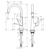 schéma Mitigeur cuisine HANSGROHE Talis M51 260 aspect acier inox